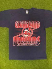 1995 Cleveland Indians - Big Logo - Vintage MLB Tee Shirt Medium 