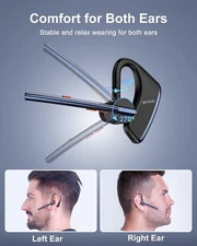 Trucker Wireless Mic Blue Parrot Bluetooth Noise Cancelling Headset Earpiece New