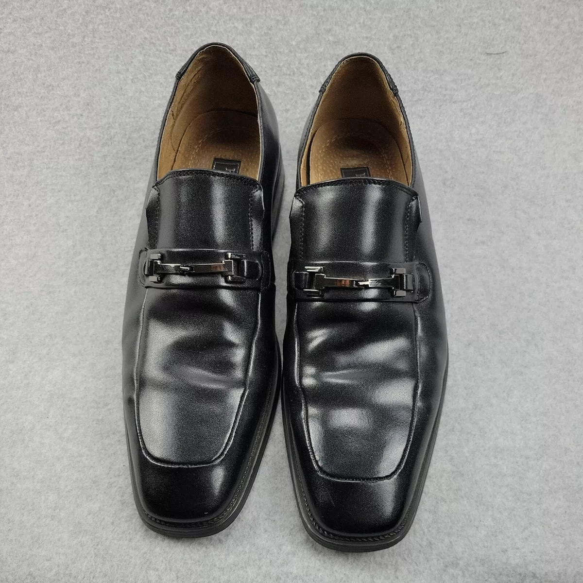Fratelli Select Black Leather Shoes Mens 10 M Slip on Dress Casual