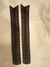 CEDO COPPIA CERNIERE 20 BUCHI CUOIO NERO STIVALI ANFIBI POLIZIA NUOVI MAGAZZINO