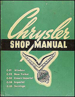 ORIGINAL 1951-1952 Chrysler Shop Manual OEM Factory Repair Service Book - Picture 1 of 2
