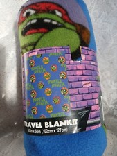 Teenage Mutant Ninja Turtles Travel Blanket 40 X 50 Blue New