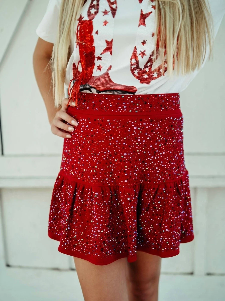 Queen Of Sparkles Rhinestone Skirt for Women Size XS