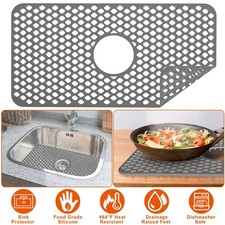 Kitchen Silicone Sink Protector Non-Slip Sink Mat Rear Protector Heat Resistant