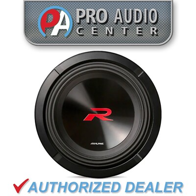 R2-W10D4 Alpine R-Series 10'' Subwoofer Sub 750W RMS 4 Ohm DVC