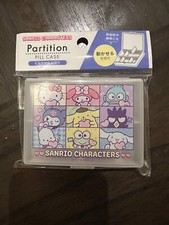 Sanrio Hello Kitty Partition Pill Box Case Storage Pochacco Melody Kuromi NEW