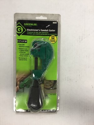 Greenlee 8600 Adjustable Conduit Cutter - 1/2 Inch and 3/4 Inch Dia EMT