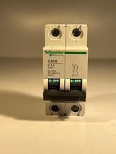 ONE (1) SCHNEIDER ELECTRIC C60N D6A 2-Pole Circuit Breaker 6A 415V 10KA (USED)