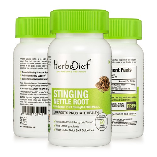 Stinging Nettle Root Extract Capsules 20:1 (6000 mg eq) Vegan Prostate Support - 第 4/4 張圖片