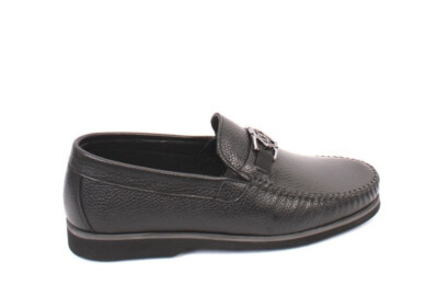 ROBERTO SERPENTINI 6907a Black Leather Moccasins Loafers 41  display picture 1