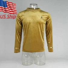 TOS Captain Pike Kirk Top Uniform Cosplay The Original Series Shirt