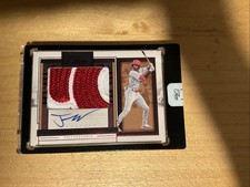 Justin Crawford 2024 Panini Three & Two Prospect Jersey Patch Auto 5/6!!!