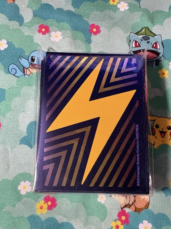 65 Ct Surging Sparks ETB Lightning Bolt Card Sleeves Sealed Pokemon