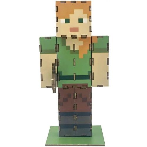Minecraft - Alex 3D Holz Modellbausatz - Insight Editions - Incredibuilds Serie - Bild 3 von 4