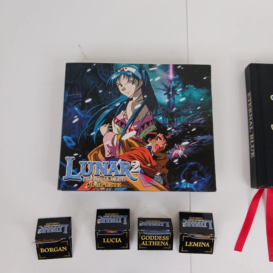 Lunar 2 Eternal Blue PS1 в твердом переплете руководство книга карта Standees - без игры - Изображение 4 из 4