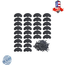 Heel Plates Black 30pcs Rubber Tips Replacement with Nails Shoe Sole Repair Pad