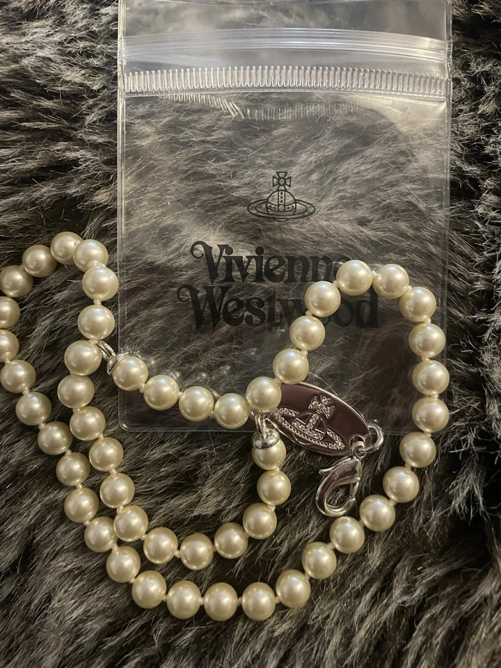 Vivienne Westwood Perlenkette Silber - Bild 2 von 2