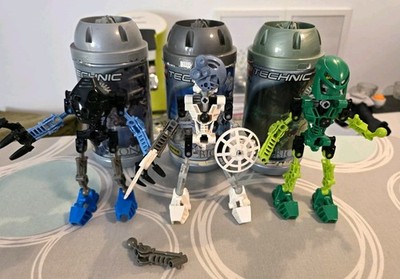 LEGO Technic BIONICLE Figuren Konvolut unvollständiges Set mit 3 Dosen