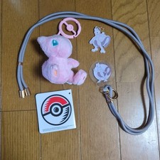 Pokemon Mew Plush Mascot Acrylic Keychain Smart Strap 3 Piece Set Pink Cute Rare