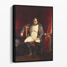 Napoleon at Fontainebleau by Paul Delaroche Europe History Canvas Wall Art Print