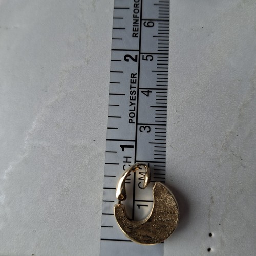 Retro Amway Modernist Gold Tone Half Hoop Clip On Earrings Brushed Polished - Picture 19 of 21