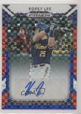 2019 Panini Prizm Draft Picks Red White & Blue 74/99 Korey Lee #63 Auto 0cx3