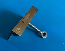 Vintage Brass Half Mortise Door Lock + 1 Key Right Hand 64mm X 38mm X 12mm .