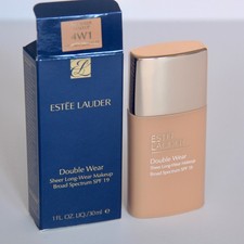 ESTEE LAUDER Double Wear Sheer Long-Wear Makeup 4W1 Honey Bronze 1 Oz SPF 19 New