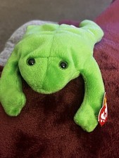 BNWT Retired Ty Beanie Baby Plush Legs The Frog New Tagged PVC Pellets