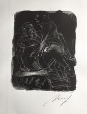 Alfred Hrdlicka „Pas de deux“ Lithographie signiert
