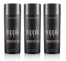 Toppik Hair Building Fibers MEDIUM BROWN 55g / 1.94 oz GIANT SIZE - 3 PACK