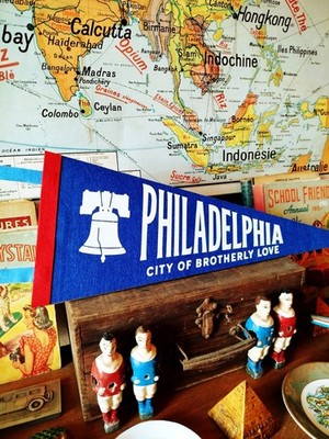 Philadelphia PA Wimpel | Vintage Wimpel Flagge | USA | Souvenir USA