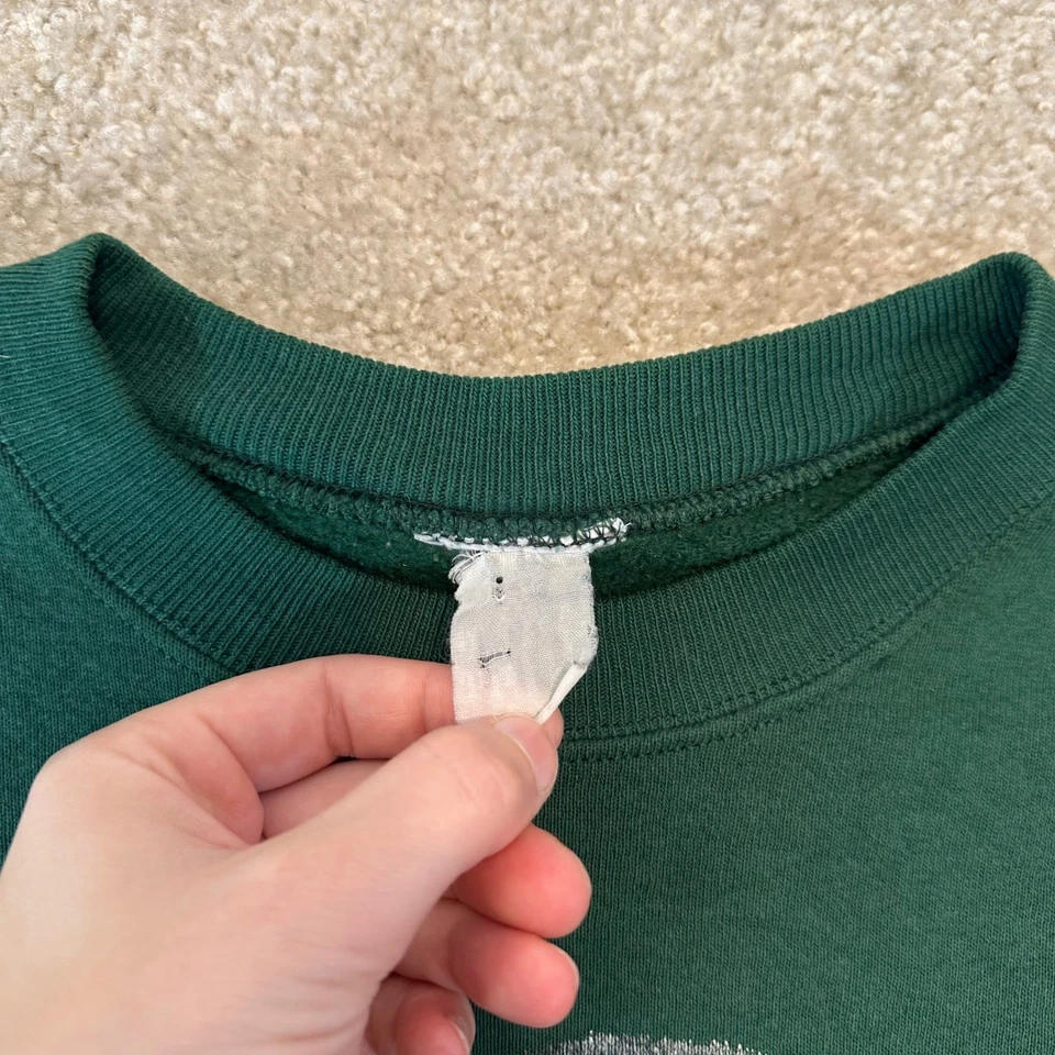 Moletom vintage preto Labrador Retriever gráfico de cachorro gola redonda verde floresta G - Imagem 4 de 4