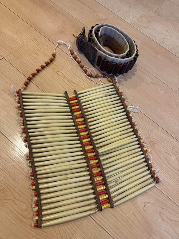 Indian War Native American Chestplate & .45 Cal Ammo Belt