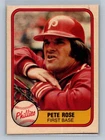 Pete Rose Phillies 1981 Fleer #1 Vintage Baseball Card