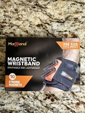 MagBand Magnetic Wristband for Holding Screws Nails Drill Bits Dad Gpa Gift NEW