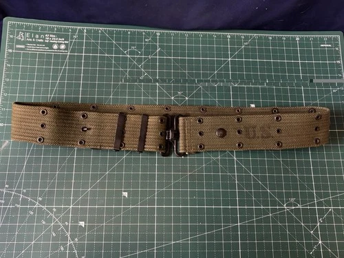 WW2 US Military Near Mint Pistol Belt OD Green Dated 1944