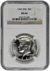 1966 SMS 50c Kennedy Half Dollar NGC MS 66 New Holder