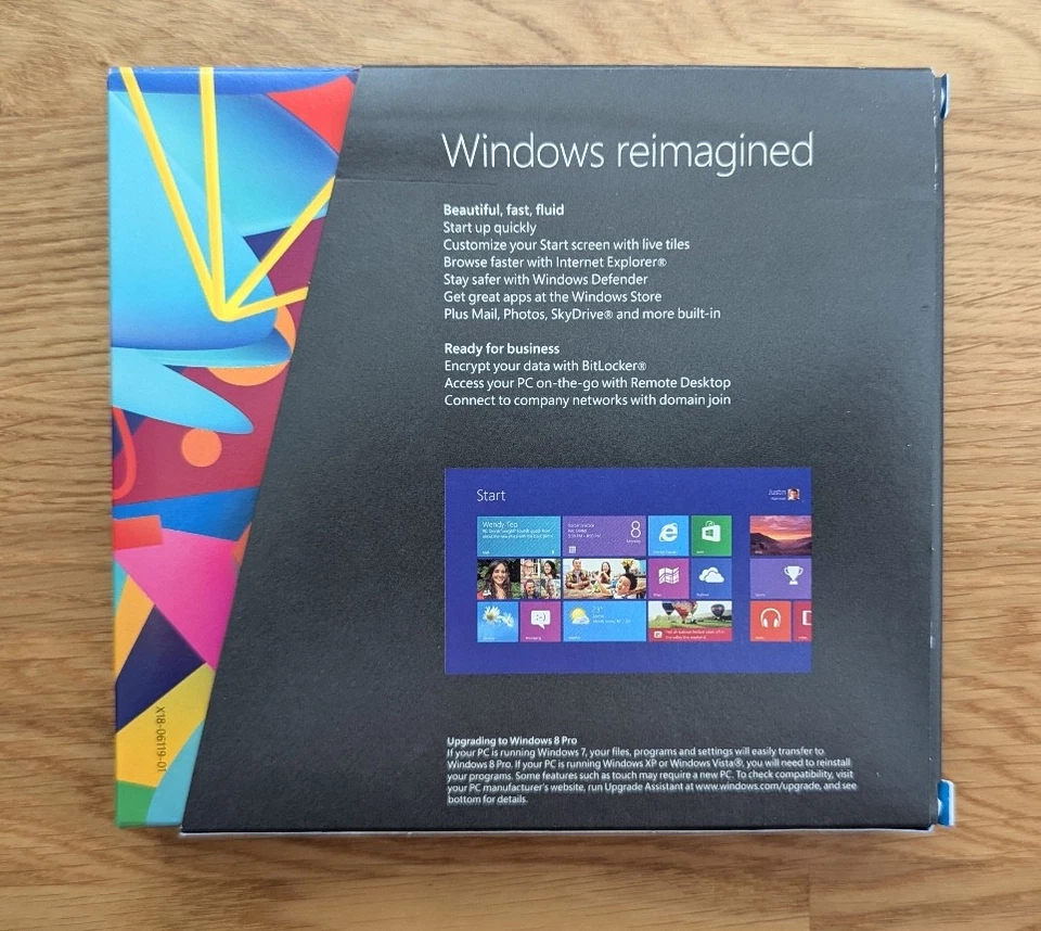 Microsoft Windows 8 Pro Full UK Retail Boxed 64 & 32 bit DVDs with Lic Key - Image 3 of 3