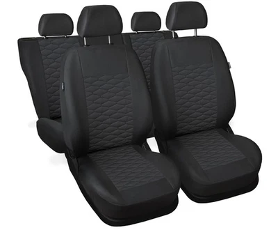 Housses de Sièges Avant/Arrière Universelles Similicuir Compatibles CITROEN SAXO - Photo 1/4