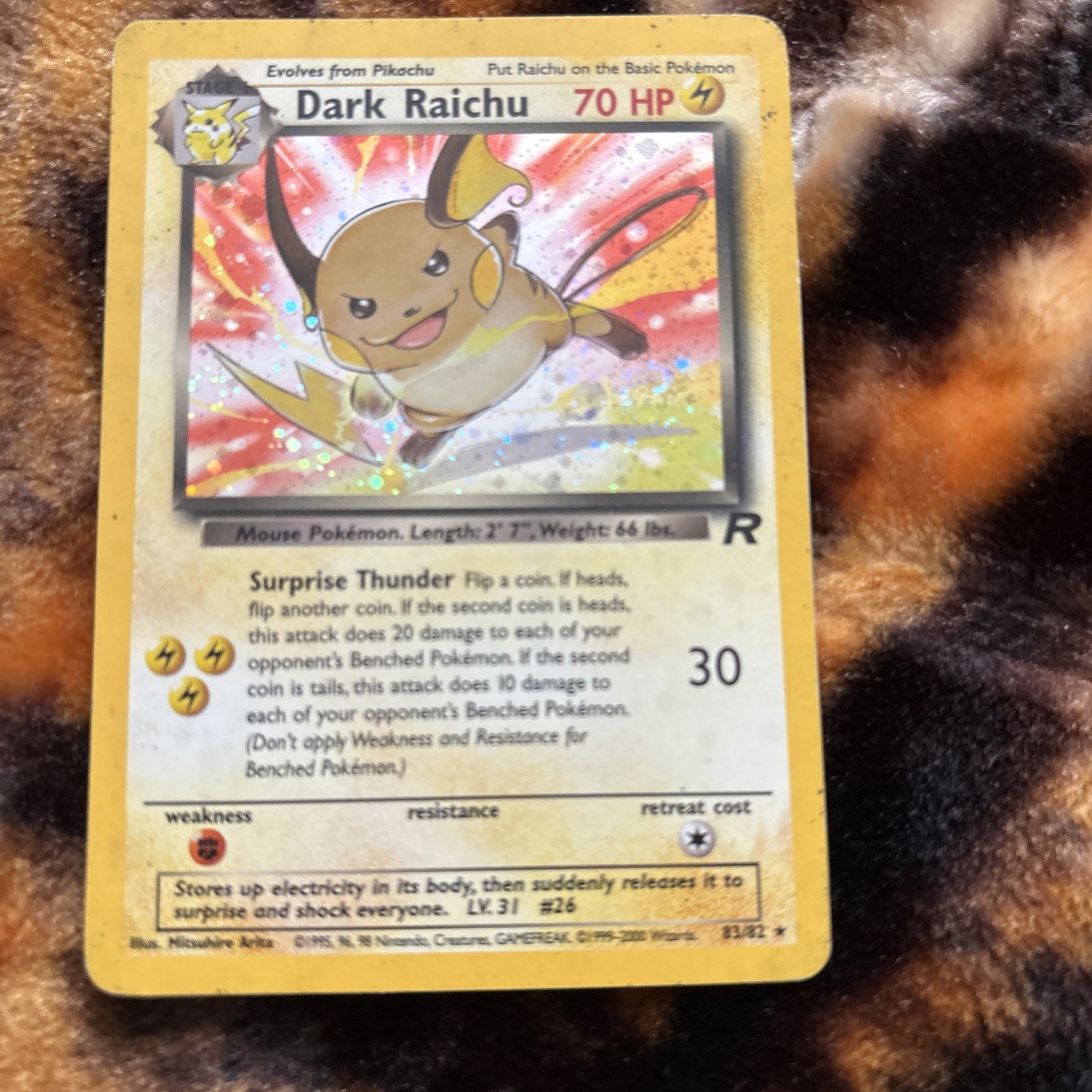 Dark Raichu 83/32 Holo *Secret Rare* Wizards Pokemon