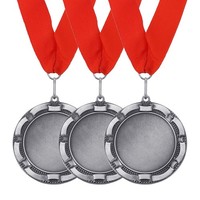 3 StüCk Auszeichnungsmedaillen, 2. Platz Gewinnermedaillen 3 Zoll Breiten Silber