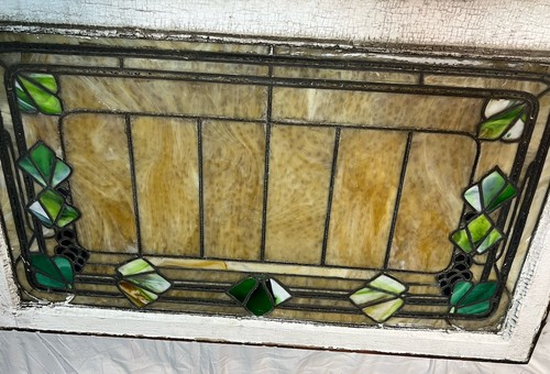 Beautiful Antique Chicago Stained Leaded Glass Window - Picture 17 of 21