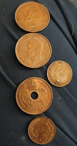 WWII Global Coin Lot 1942-1945 - Australia, East Africa, Ceylon, Tunisia - 5