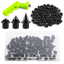96 PCS Alloy Steel Track Spikes Mixed 1/4 3/16 1/8 Inch With Wrench Shoe