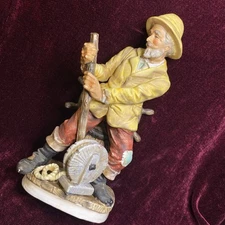 Vintage Norleans Fisherman Captain At Helm Nautical Large Figurine 13 in.  Japan