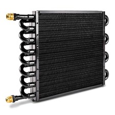1/2" Transmission Cooler, Aluminium alloy Tube and Fin Universal 16 Pass Black