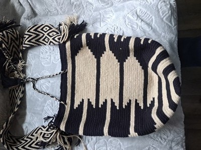 Wayuu Mochila Bag 100% Authentic Handmade Large Size With Ethnic Design + Gift