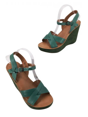 Kork-ease Ana 2.0 Platform Wedge Green  Size 10     $160