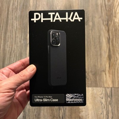 Apple iPhone 15 Pro Max Pitaka Case 600D Aramid CarbonFibre Ultra-Slim Case Edge